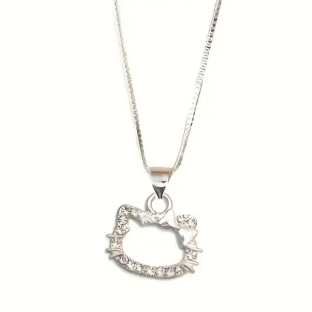 Hello Kitty Silver Necklace 18" Sanrio